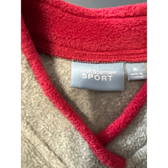 Gray Long Sleeve V-Neck Fleece Pullover M Embroidered Cardinals - Picture 9 of 12